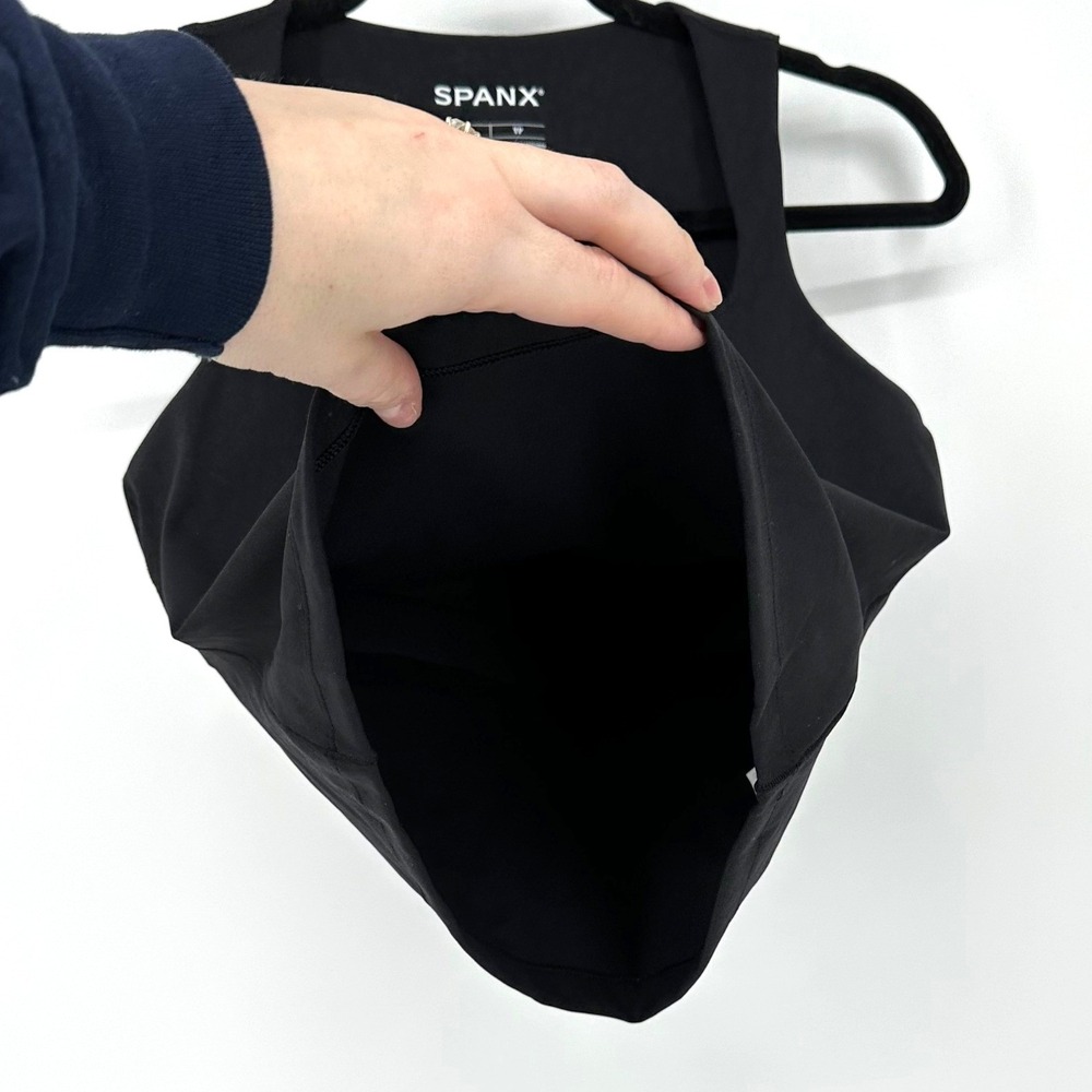 SPANX Get Moving Black Embossed Leopard Print Squ… - image 3